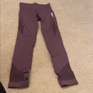 Purple gym shark leggings